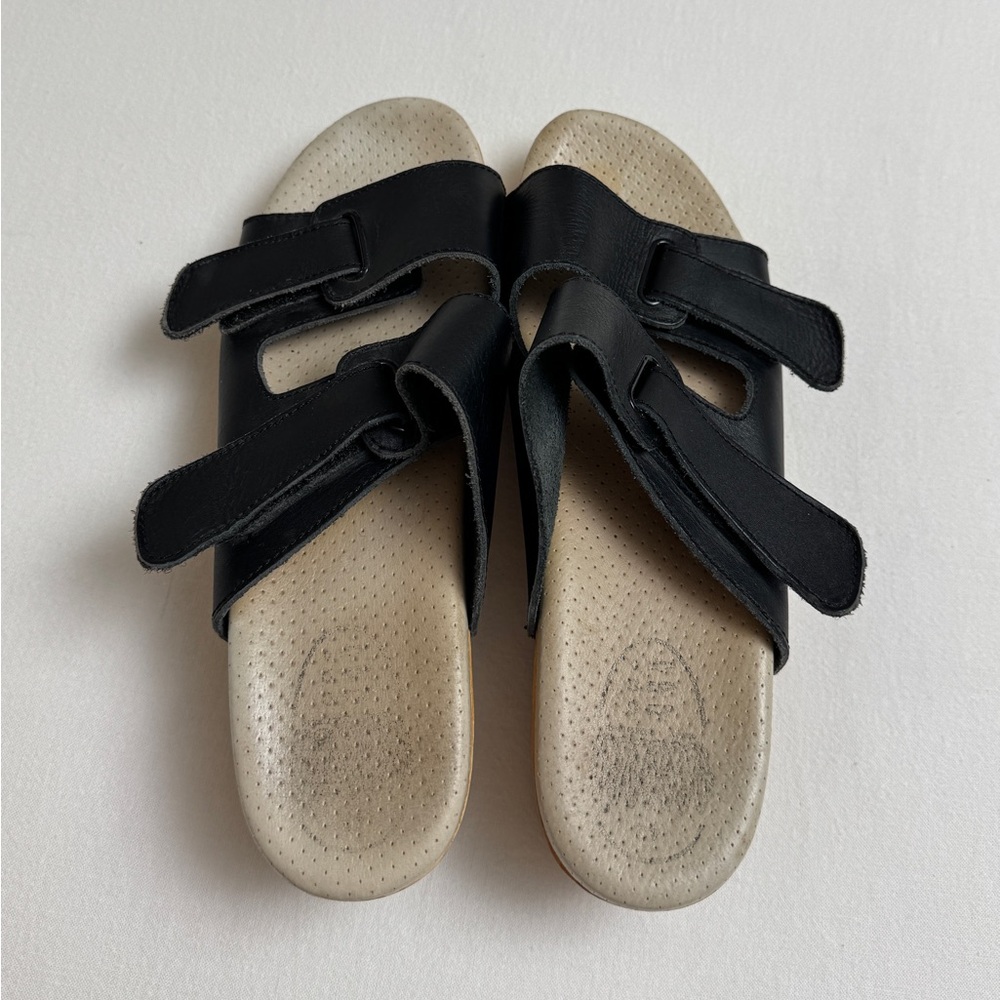 J Rubio Z Coil Platform Spring Black Leather Clogs Sandals Luver Size EU 42 - Picture 11 of 14